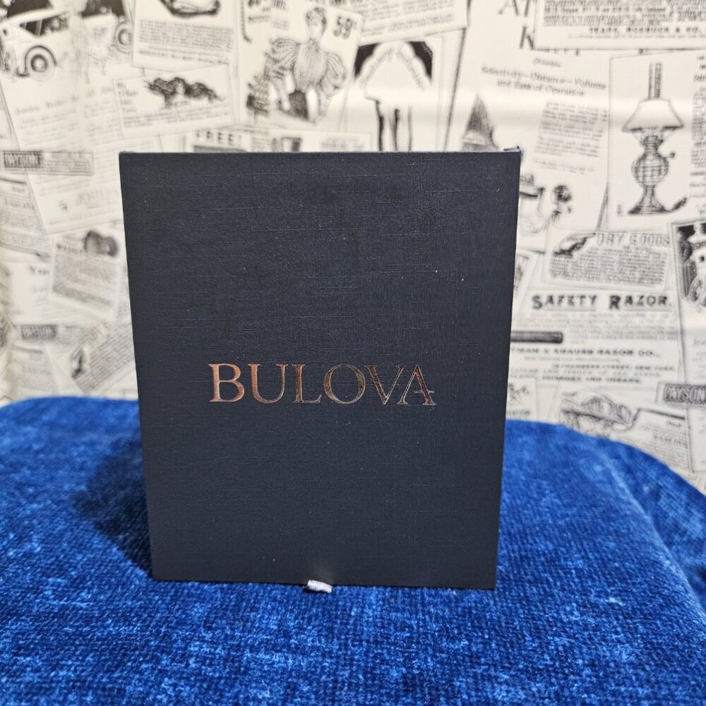 NEW Bulova Men's Modern Black Tone Gold Hands Stainless Steel Date Quartz Watch - Picture 7 of 7